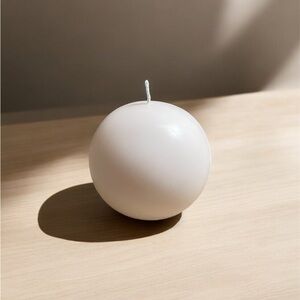 Premium 100% Natural Wax - White Sphere Candle - Scented - Aromatherapy - Gift
